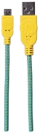 Imagen de Cable USB V2 A-Micro B, Bolsa Textil 1.0M Amarillo/Verde