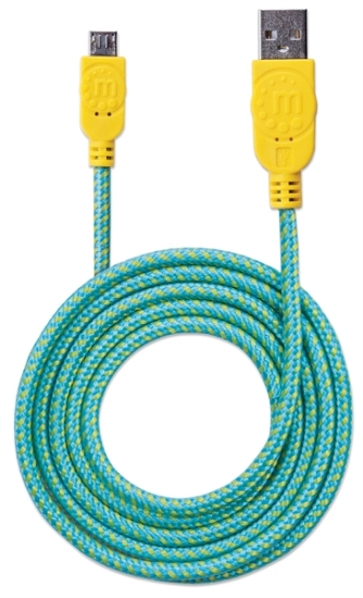 Imagen de Cable USB V2 A-Micro B, Bolsa PVC 0.5M Negro
